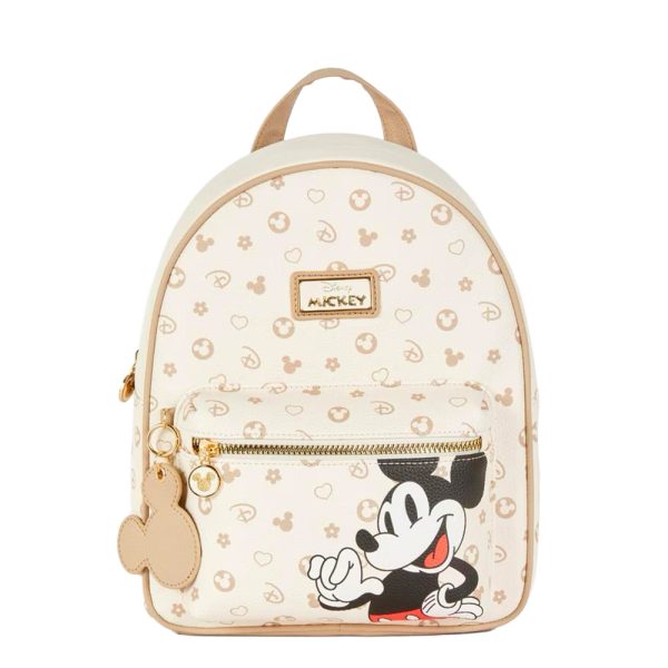 Mochila Mickey Beige Pequeña